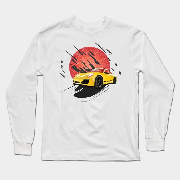 Drive Car Long Sleeve T-Shirt by Dojaja